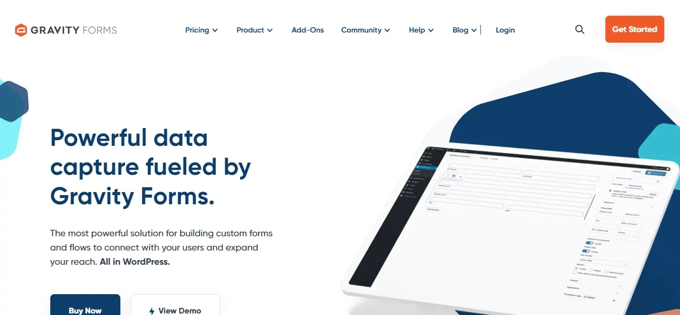 Screenshot gravityforms frontpage