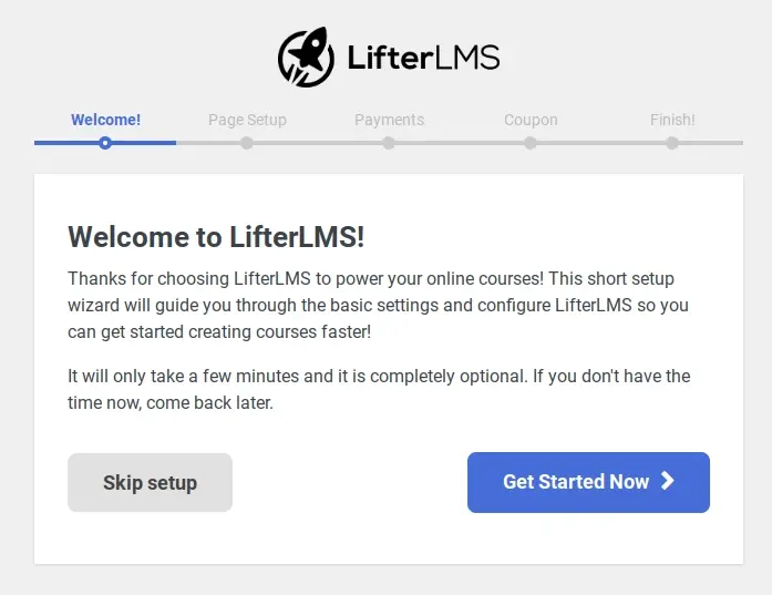 lifterlms onboarding wizard