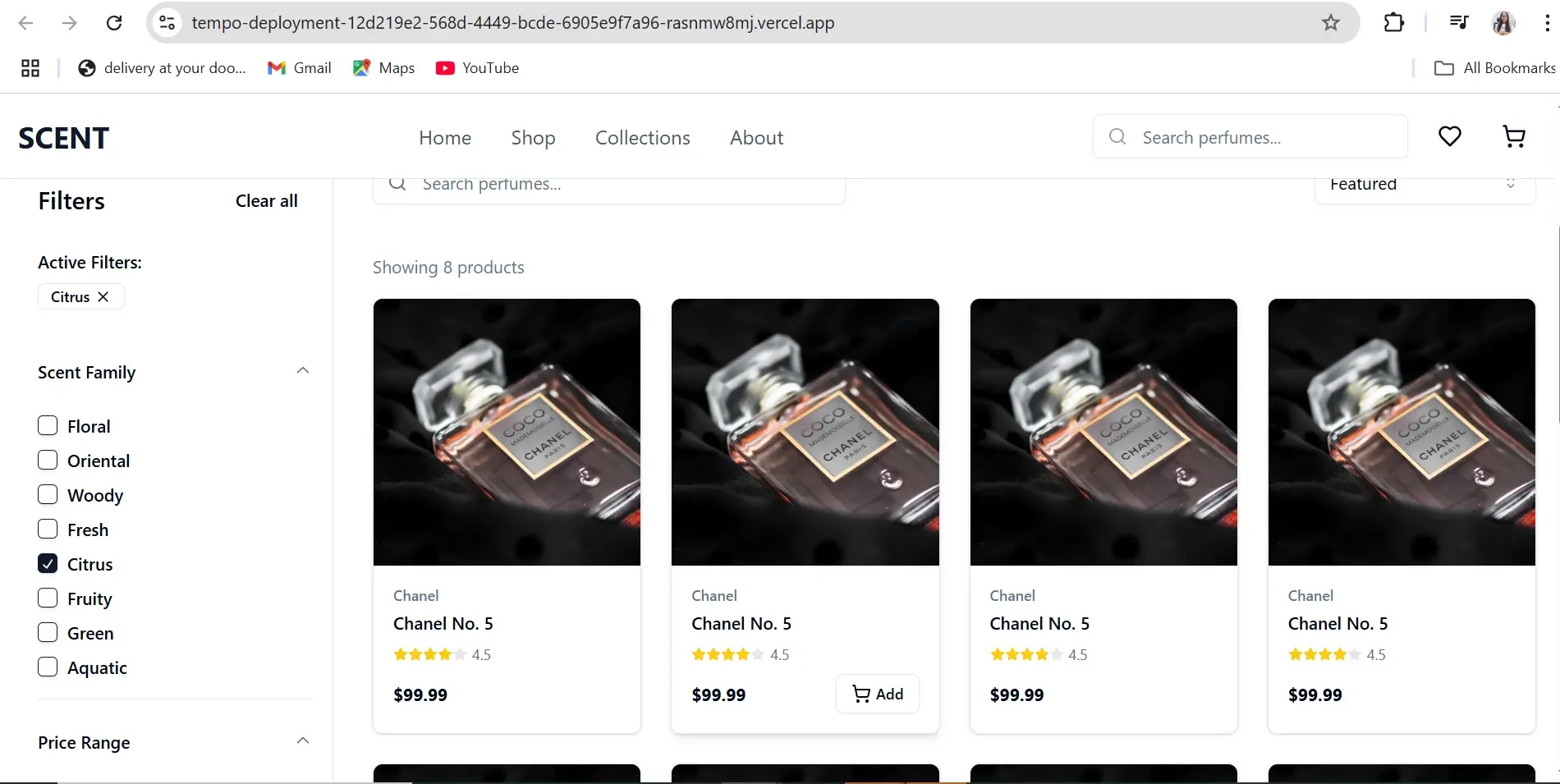 website using tempo