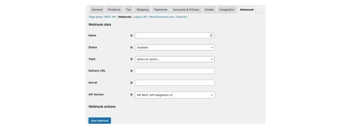 WooCommerce Webhooks