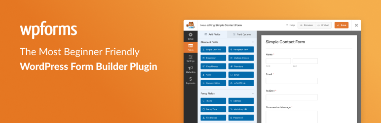 wpforms lite plugin banner